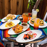 an assortment of different dishes for brunch and lunch