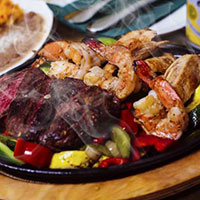 Fajita steak and shrimp