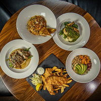 A flaylay image of a variety of dishes
